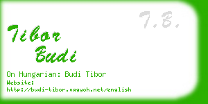 tibor budi business card